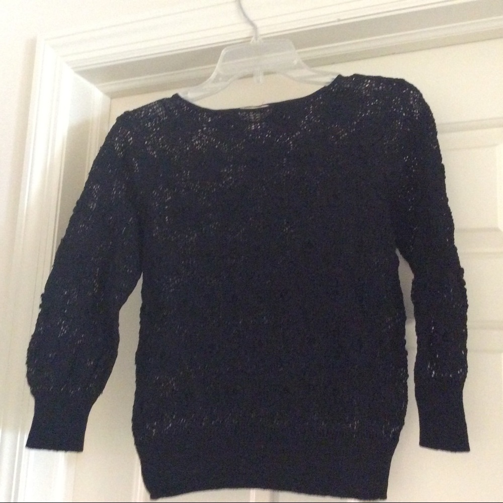 Unusual Black Cotton Crotched Top